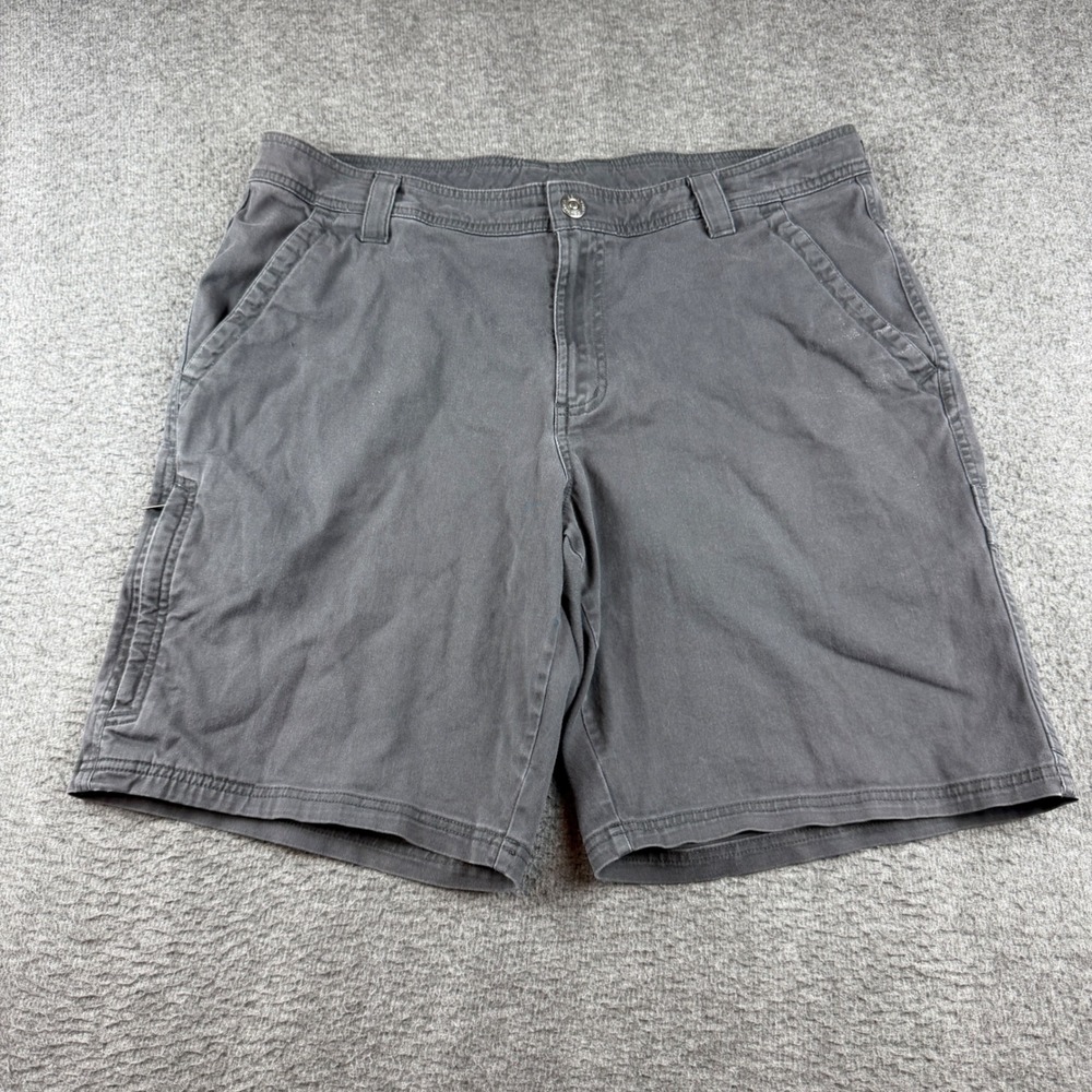 Columbia Shorts Men's 36 Gray Regular Fit Cotton Blend Utility Hiking XM0918